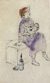 Saltimbanqui con una diadema y dando el pecho a su hijo.Picaso.1905.Tate Gallery.London.